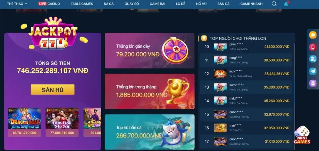 Game nổ hũ mới ra mắt